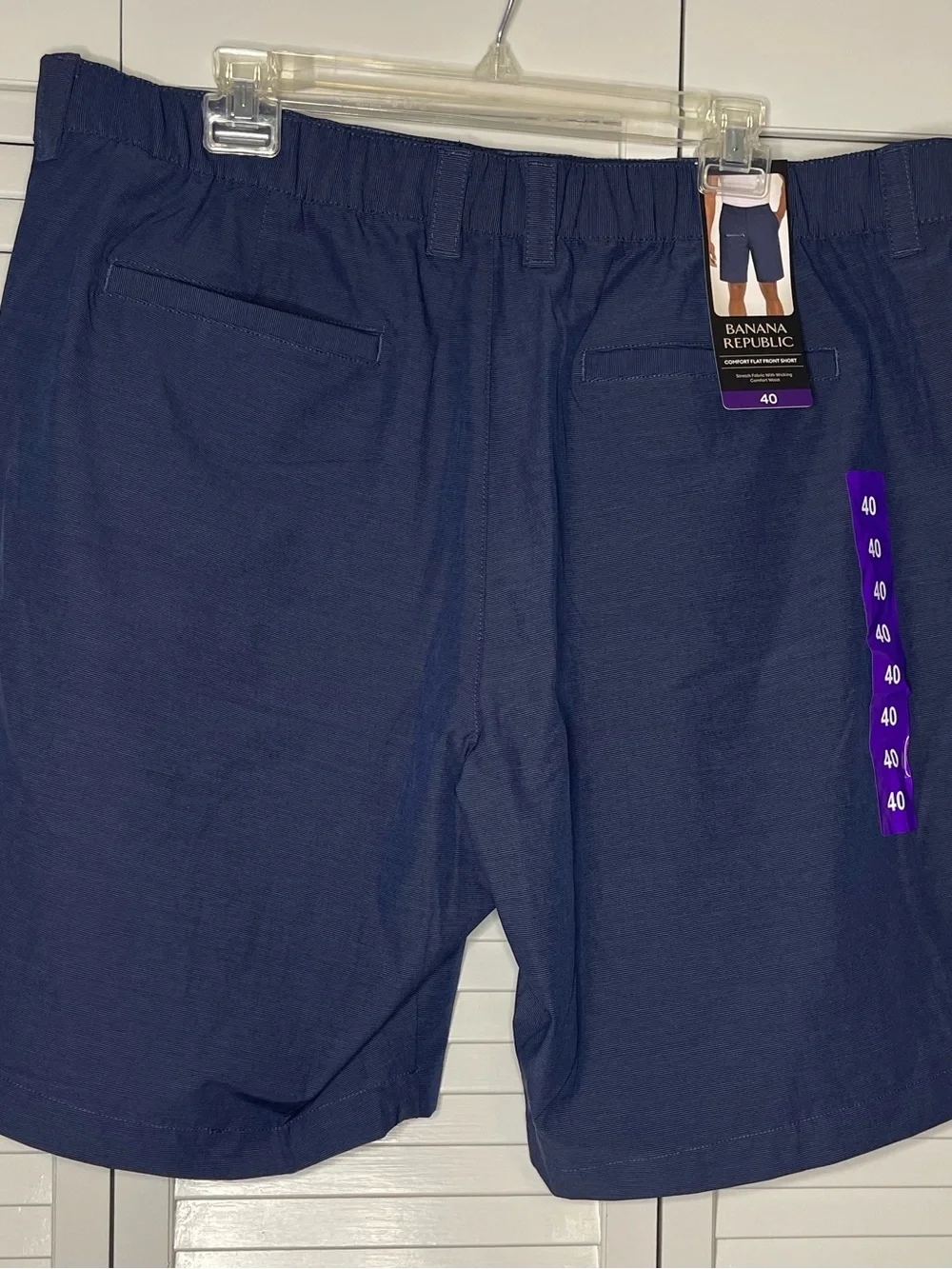 Banana Republic Navy Blue Comfort Flat Front Men's Shorts